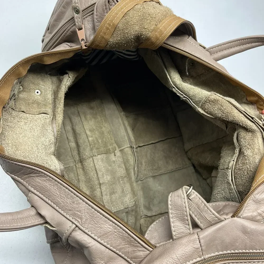 Leather 21-Inch tan Duffel Bag